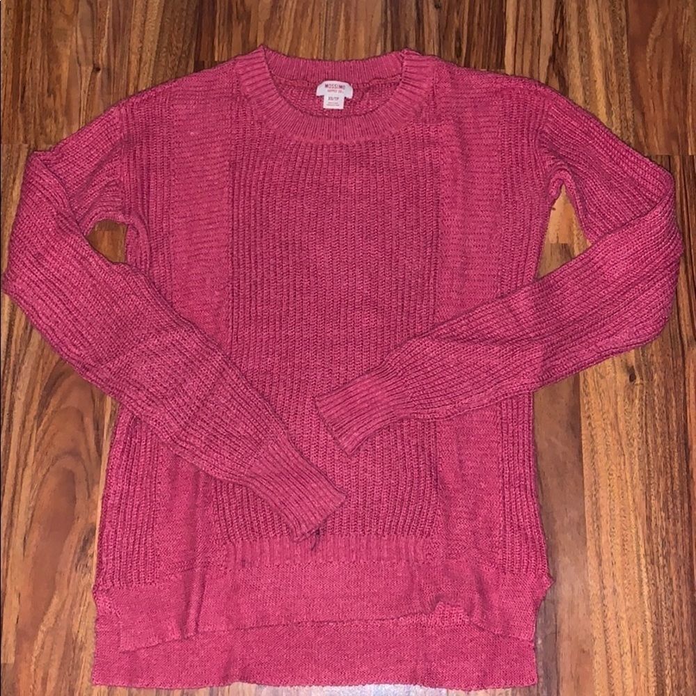 Mossimo Supply Co. Red Knit Sweater Womens Size Extra Small
